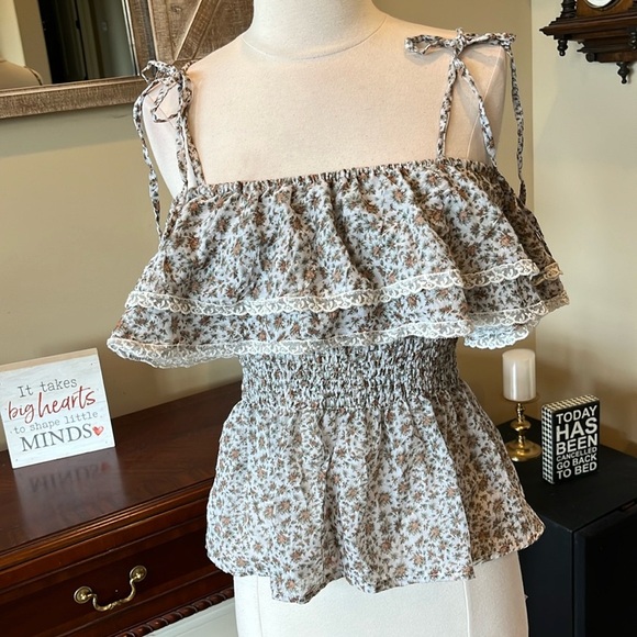 Ruffle Lace Tank Spaghetti Strap - Picture 5 of 9